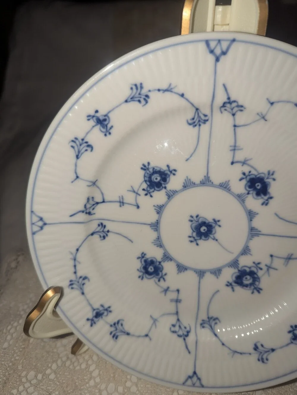 Royal Copenhagen Blue and White Fluted Porcelain Plate #179_3